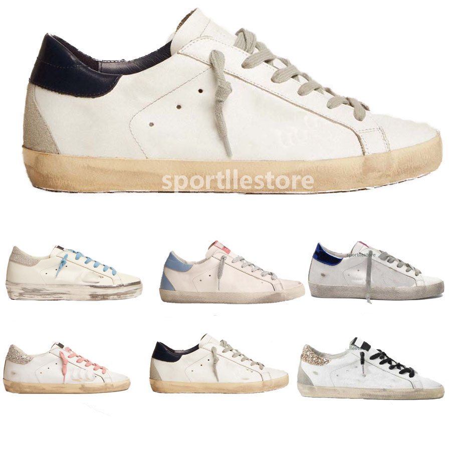 

Sneakers Casual Shoes Dirty Shoe Super Star Classic Do-Old Snake Skin Heel Suede Cream Sole golden goose shoes Man White 006