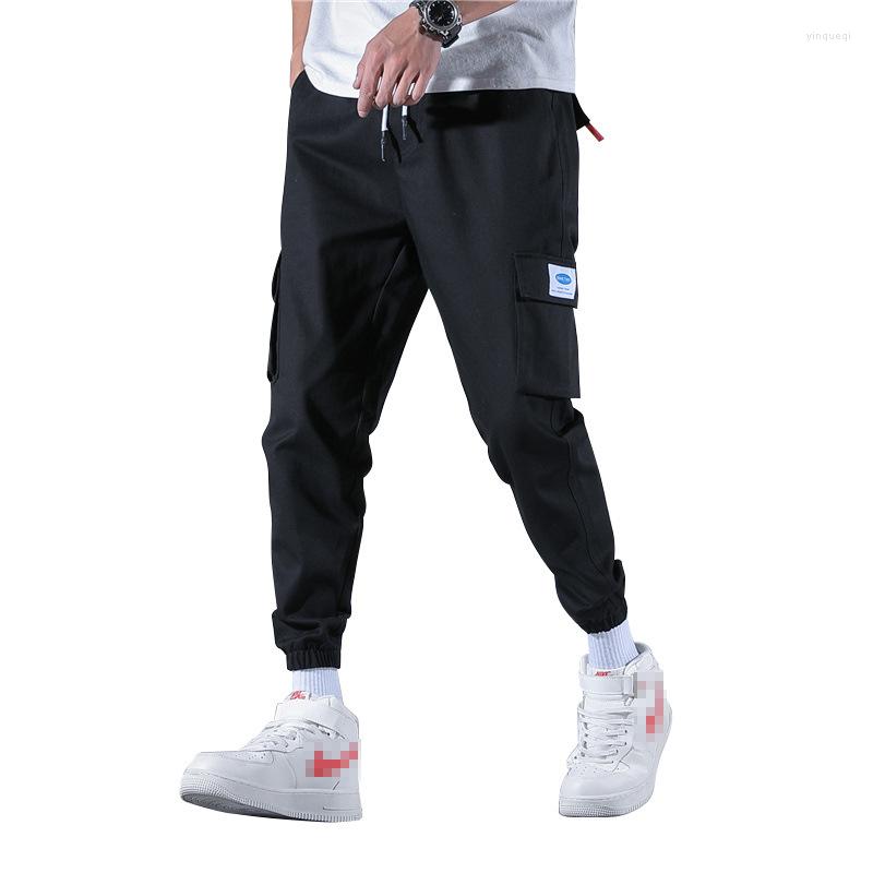 

Men's Pants Hip Hop Men Casual Cargo Skinny Sweatpants Joggers Korean Streetwear Trousers Harajuku Track Pantalones Hombre, Army green