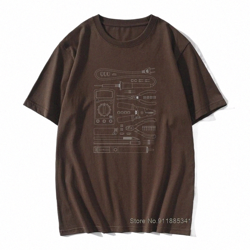 

men's T-Shirts T Shirt Hardware Hacker Tools Tee Tops Men Black TShirt Classic Gift Short Sleeve 100% Cotton Vintage Programmer r0HL#, Beige