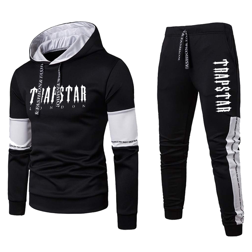 

Men's Tracksuits Mens Sweatshirt Set HoodiesSweatpants Tracksuit 2 Piece Set Outfits Jogger Luxury Brand Sport Suit Male Pullover Winter Clothes 221006, Black pants 1