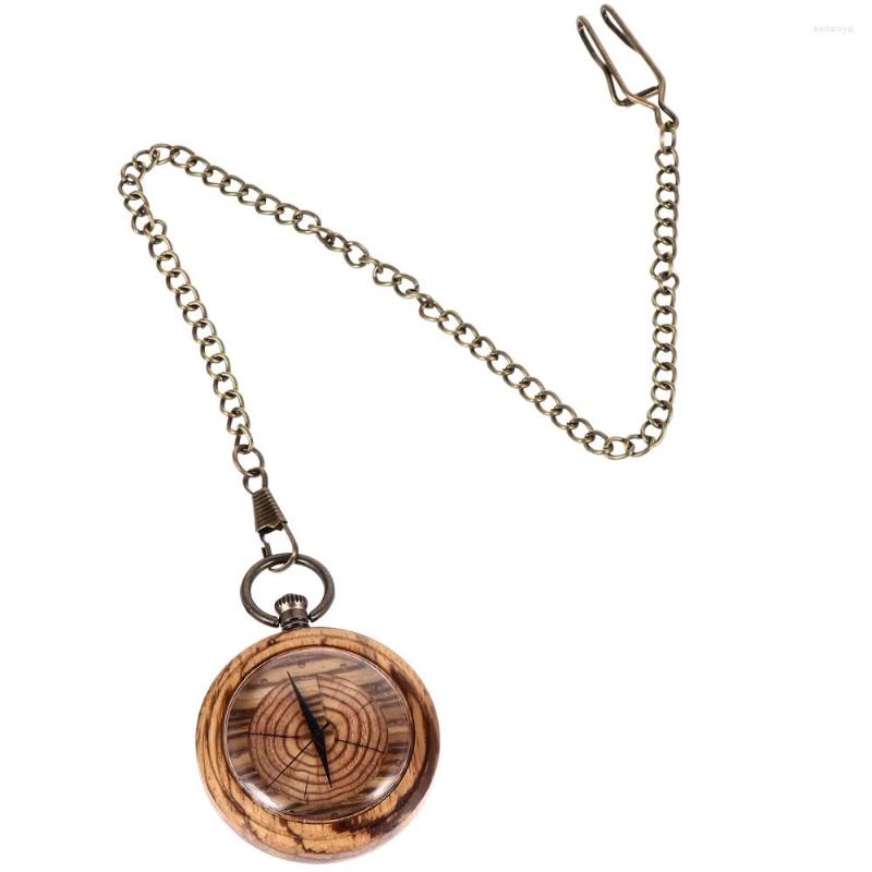 

Pocket Watches 1Pc Retro Watch Wooden Antique Hanging For Adult, Light brown