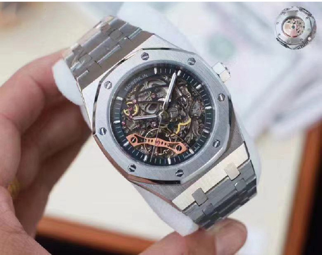 

luxury men's designer watch Sports silver black gold stainless steel Automatic mechanical 2813 movement watches with 42mm montre Style Classic, Carton