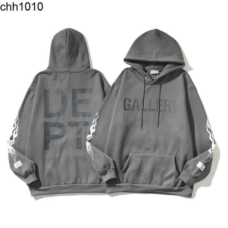 

22 American High Street Galleryes dept Flame Kylin Arm Letter Print Men's and Women's Casual Hoodie