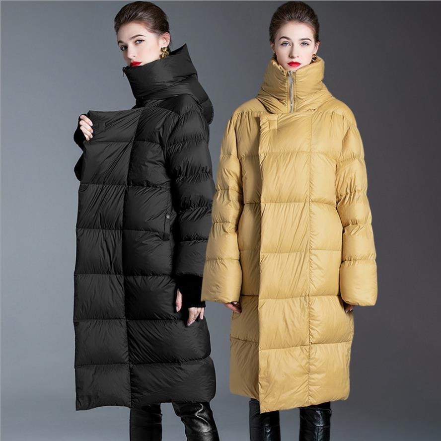 

Women' Down Parkas Winter Women' Oversized Long Hooded Down Coats Thicker Warm Fluffy Down Coat Female Winter Bread Style Parkas wy360 wholesale 220930, Yellow