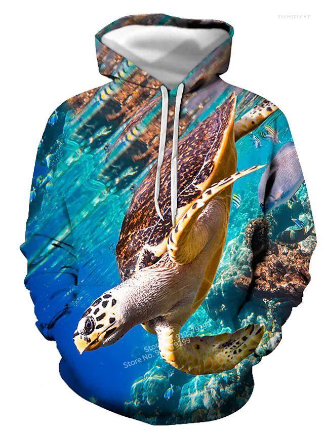 

Men's Hoodies Mens Sea Turtle Fashion Animal 3D Printed Sweatshirts Unisex Harajuku Hip Hop Hoodie Casual Pullover Jacket, Blue