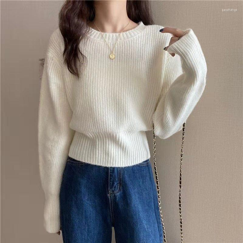 

Women's Sweaters 2022 Spring Women's Sweater Pullovers Warm Minimalist Korean Short Elegant Solid Sweet Lady Jumpers, Vest single size