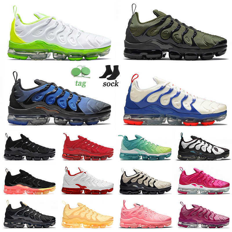 

2022 Arrival Tn Plus Running Shoes Big Size 13 White Volt Mens Women Knicks Vibes Black Metallic Gold Pastel Air Vapurmax Tns Trainers JORDON NKS, D2 triple black 36-47