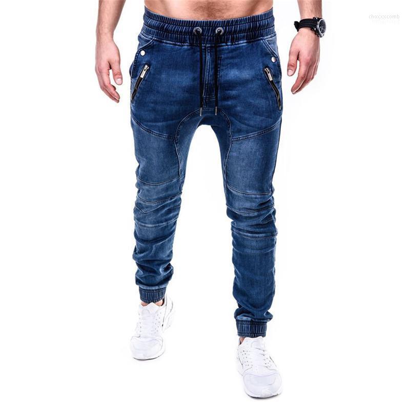 

Men's Pants Men's Jeans Casual Running Zipper Stylish Slim Hombr Joggers Estiramento Masculino Jean, Sky blue