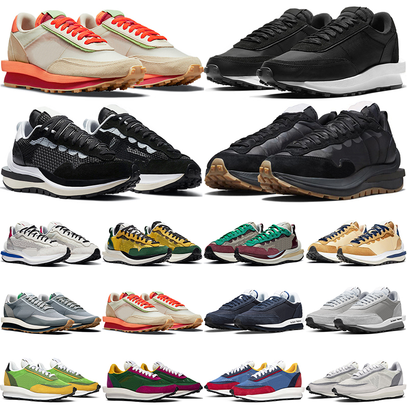 

waffle vaporwaffle running shoes men women trainers pegasus Sail Black White Gum Game Royal Tour Yellow Ldwaffle ldv outdoor sports mens sneakers, Clot net orange blaze