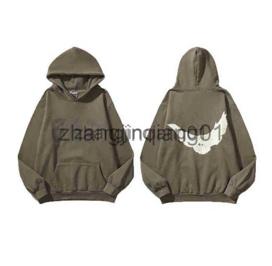 Designer Kanyes Hoodie Autumn And Winter Three Party Joint Name Peace Dove Printed Mens And Womens Yzys Classic Oversize Pullover Sweater Hooded