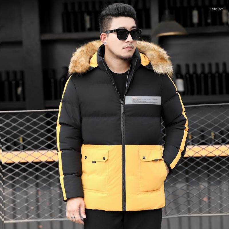 

Men's Down Winter Large Size Men's Short Cotton-padded Coat Plus Fat And Male P155 Jacket Men, Ivory