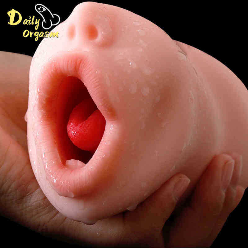 Sex toys Vibrator Massager Men's Women's Couples Productsaritificial Mouth Cup for Men Pocket Deep Silicone Mould Oral Adult-image-808448989