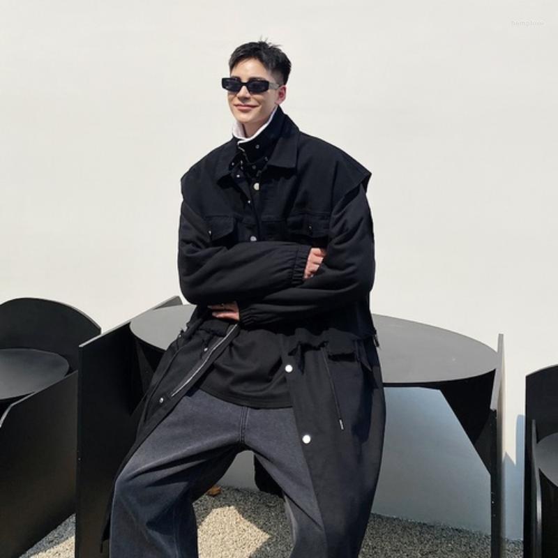 

Men's Down Winter Korean Version Of Lamb Fur Collar Thickened Long Clothing Personality Trend Yuppie All-match Jacket, Black