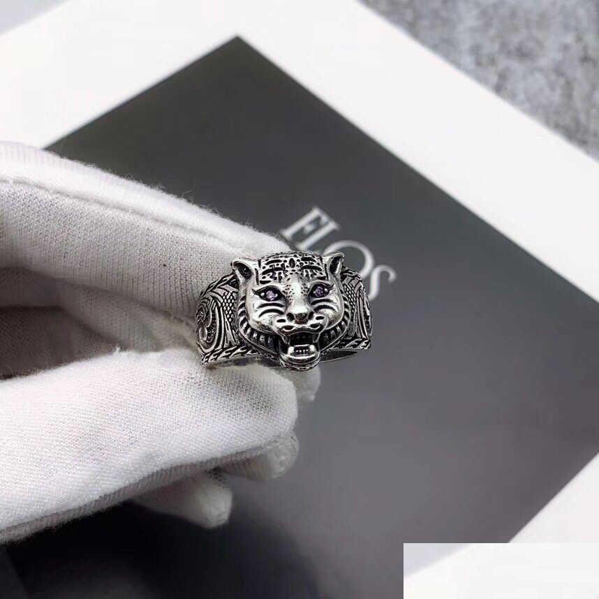 

Band Rings High Quality S925 Real Sier Ring Couple Latest Product Tiger Head Personalized Style Fashion Jewelry Supply Drop Delivery 2 Dh3K0