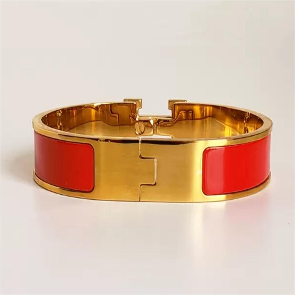 

Luxury bracelet enamel designer jewelry bangle charm bracelets 18K gold stainless steel buckle fashion mens and womens letter bangles halloween gift