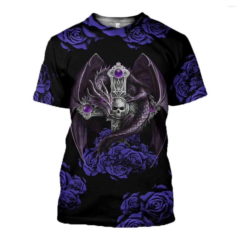 

Men's T Shirts Purple Dragon Top 3D Print Unisex Summer Short-Sleeved T-shirt Breathable Fashion Harajuku Casual Sportswear XC1, T-shirt 02