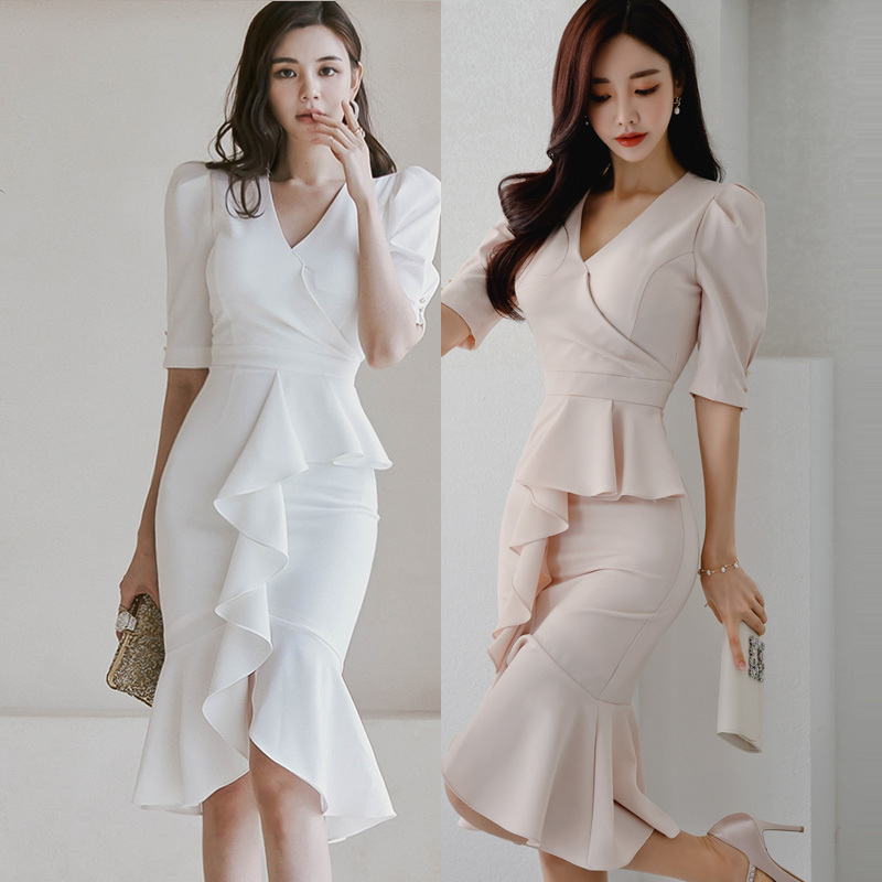 

Work Dresses The summer han edition falbala fishtail skirt sexy temperament cultivate one's morality career women Dress 221006, Ginger