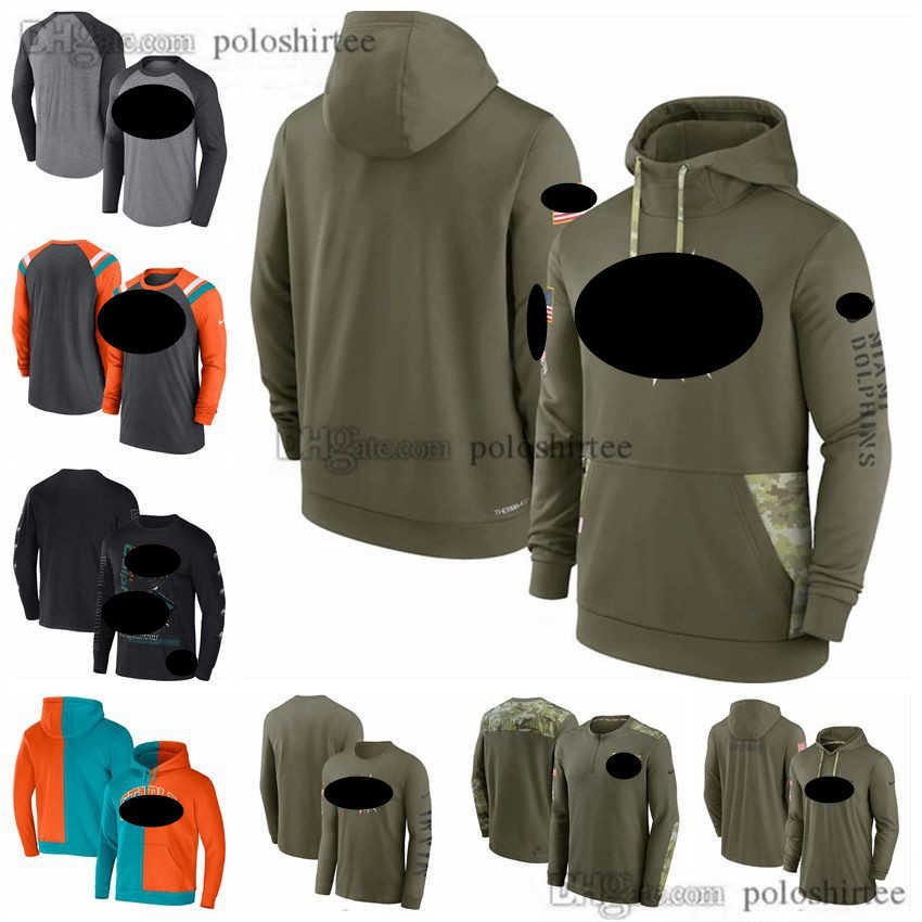 

Men's Miami''Dolphins''Football Hoodies Sweatshirt Olive 2022-23 Salute to Service Therma Performance Pullover Football''nfl Hoodie Long sleeve T-Shirt