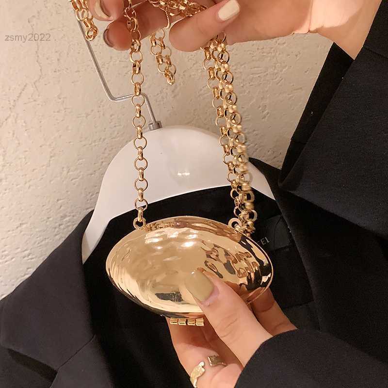 

Mini Lipstick Bag Decorate Women's Shoulder Bags Chain Crossbody Bags Designer Handbag and Purse Fashion Shell Bag Female Clutchs, Golden shoulder bag
