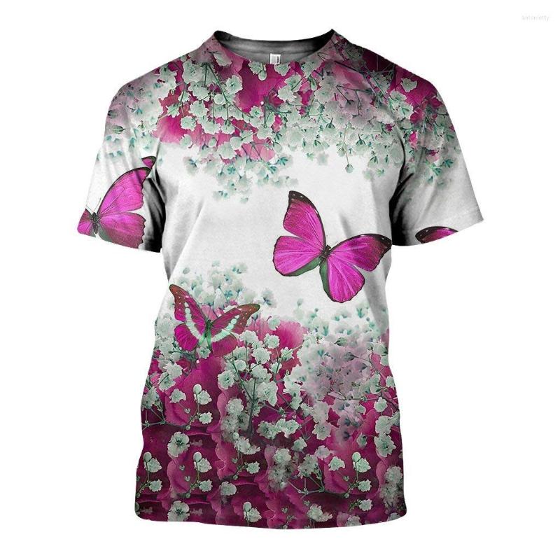 

Men's T Shirts Purple Butterflies 3D Print Unisex Summer Short-Sleeved T-shirt Breathable Fashion Harajuku Casual Sportswear, T-shirt 06