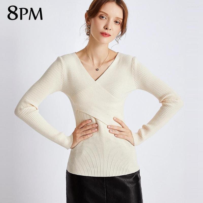 

Women's Sweaters Womens V Neck Knit Cardigan Sexy Casual Long Sleeve Knitwear Outwears French Lazy Style White Ouc1253, Black