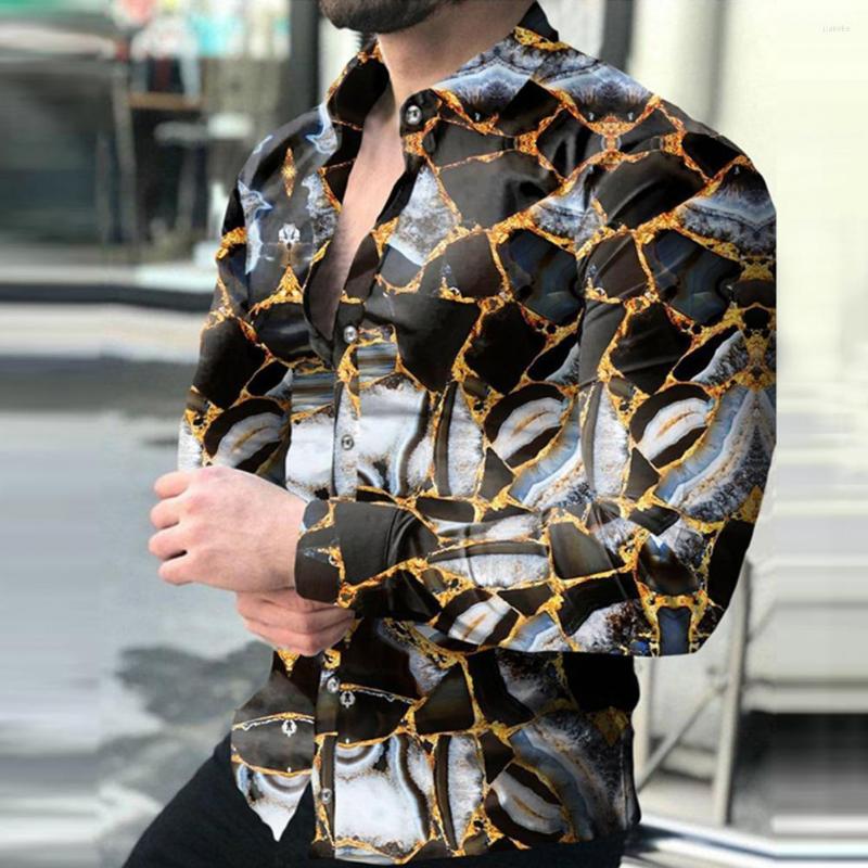 

Men's Casual Shirts Shirt Fine Crafts Men Irregular Pattern Print, Blue