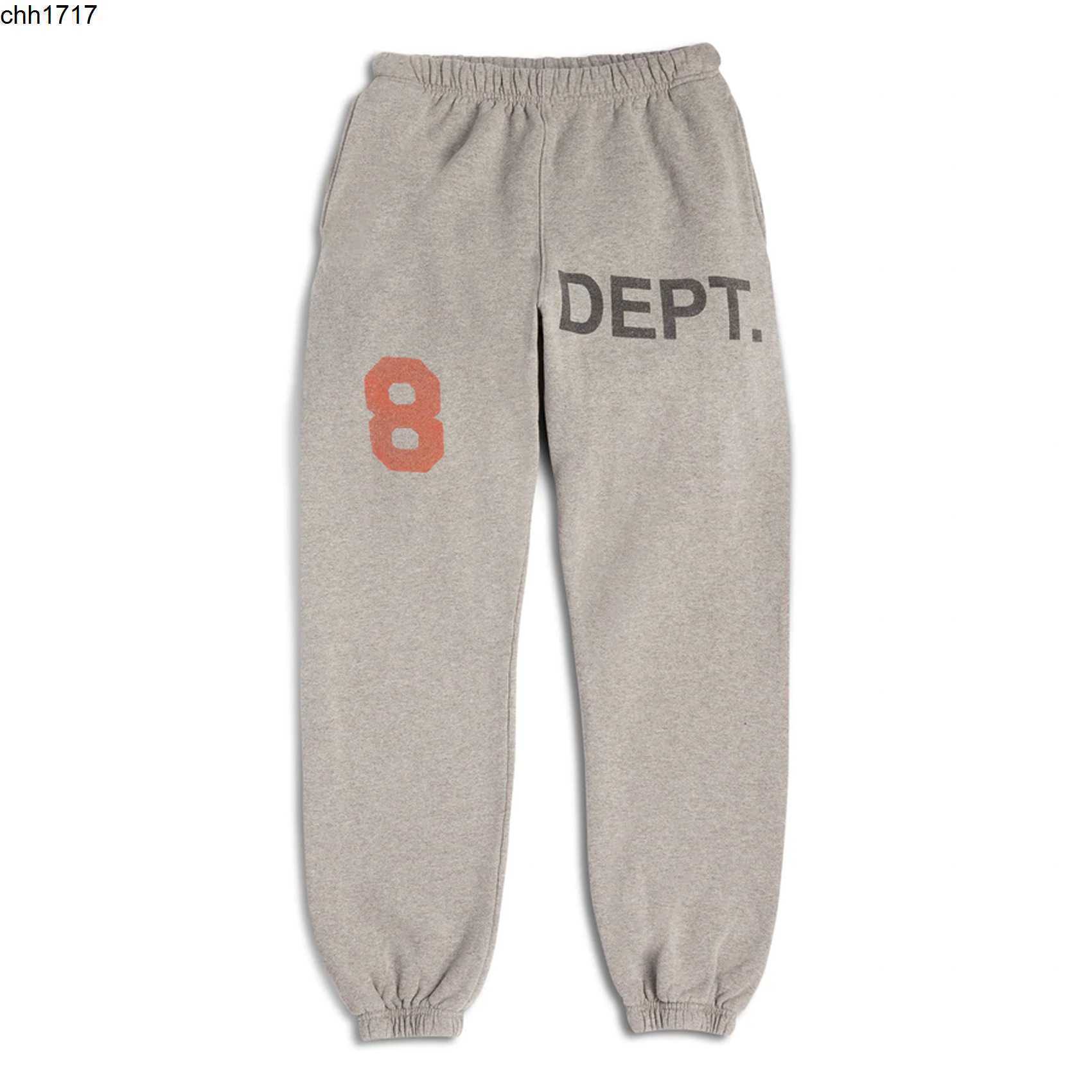 

galleryes Pants alphanumeric 8 printed elastic Terry high street style Leggings for men and women, Gray