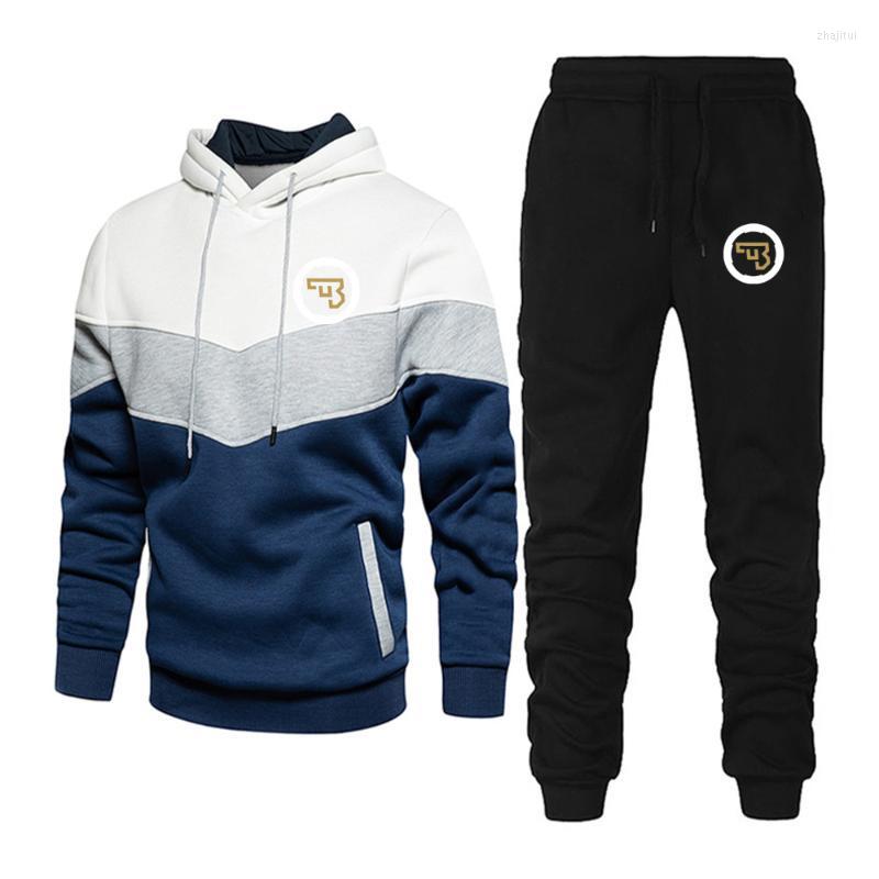 

Men's Tracksuits Men's 2022 CZ Three-color Stitching Ceska Zbrojovka Men Fashionable Printing Autumn Winter Hooded Sweater Pant