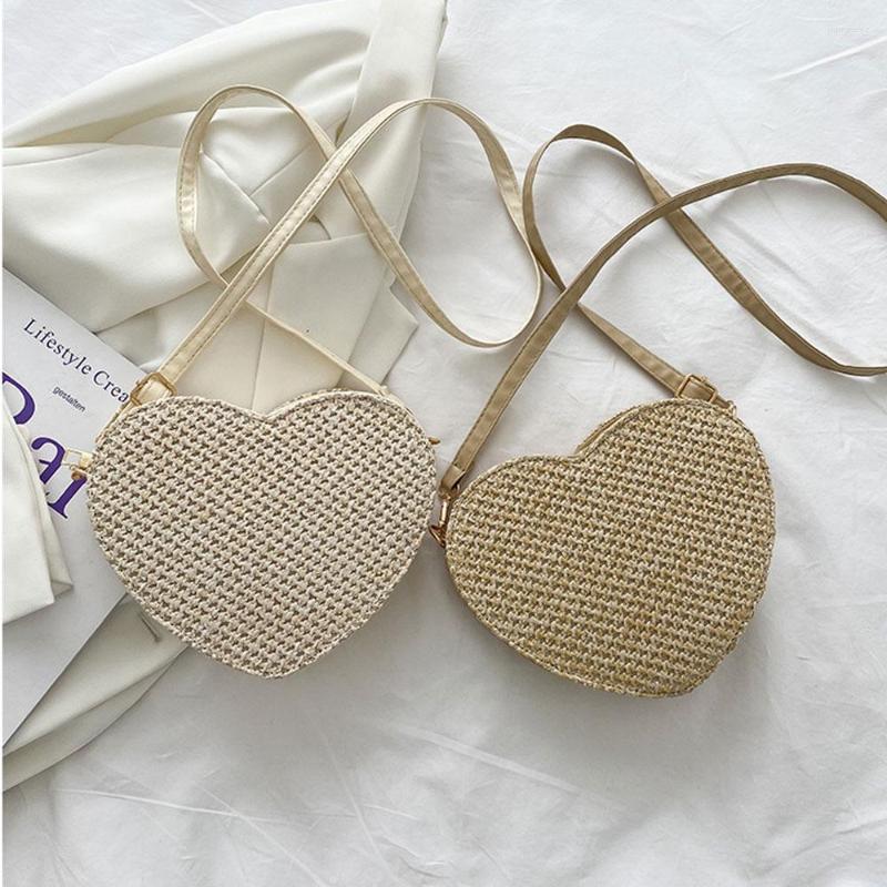 

Evening Bags Casual Weaving Shoulder For Women Straw Fashion Crossbody Bag Female Summer Sweet Handbag Trend Ladies Daily Clutch, Khaki