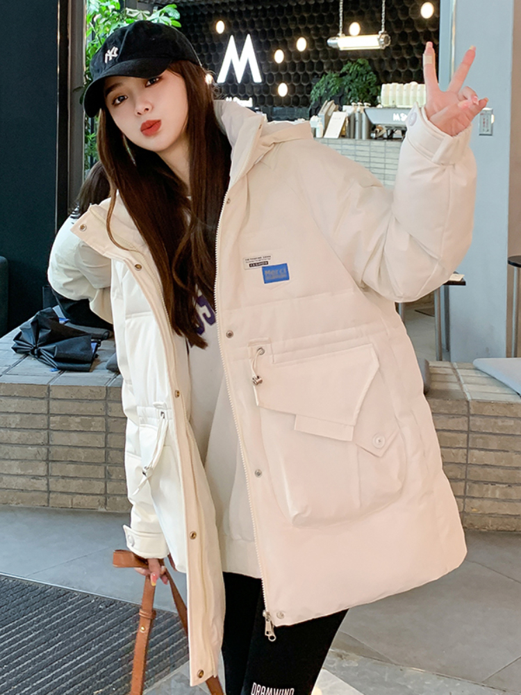 

Women's Down Parkas Winter Thick Puffer Jacket for Women Casual Loose Hooded Bubble Coat Female Korean Chic Parkas Outwear Mujer Snow Clothes 220930, Blue