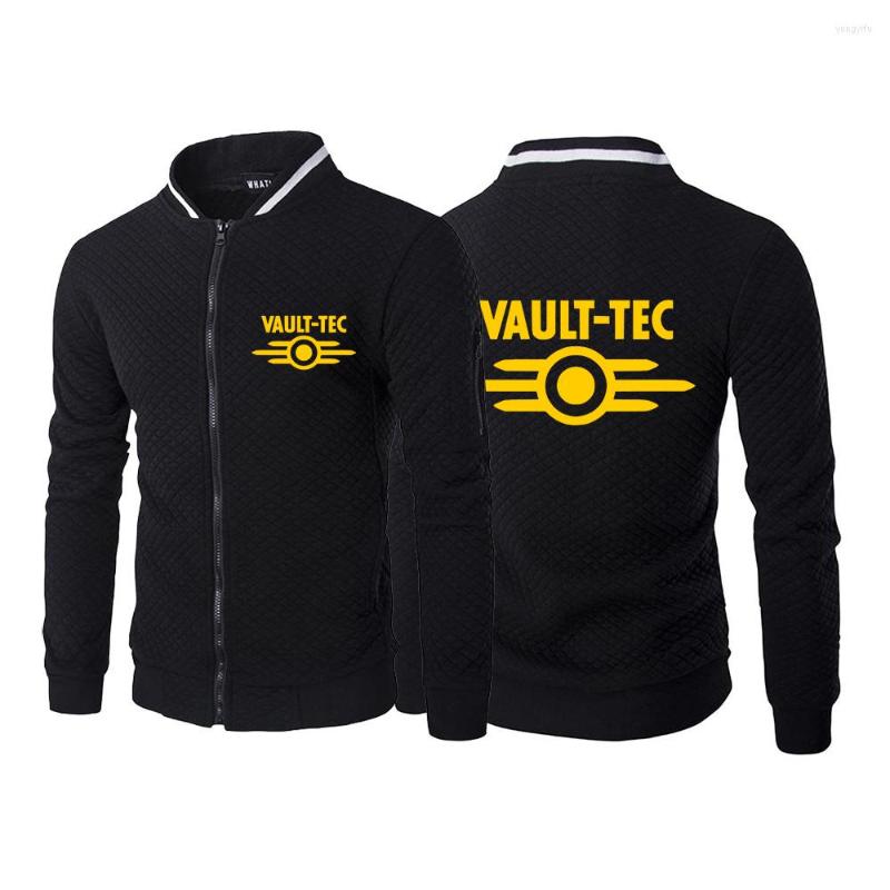 

Men' Hoodies Vault Tec Logo Video Game Fallout 2 3 4 Print Men Solid Color Zip Crew Neck Sweatshirt Hight Quality Comfortable Harajuku