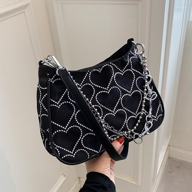 

Evening Bags Elegant Female Square Underarm Bag 2022 Quality Canvas Women's Designer Handbag Travel Shoulder Messenger Phone Purses, White