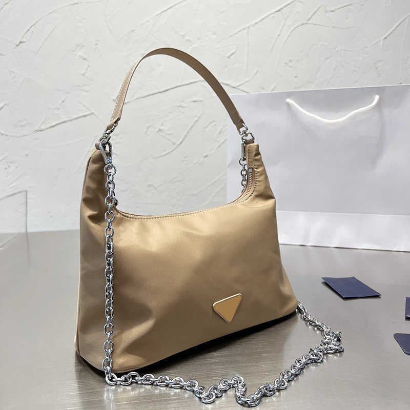 

Evening Bags totes bags designer tote woman handbag Luxury Nylon Shopper Shoulder Bags Chain Purses Women Simple Totes Bag 220930, Pbag black