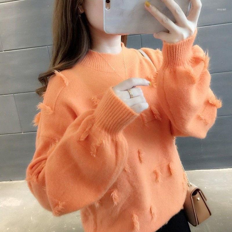 

Women' Sweaters Ladies Student Knit Bottoming Shirt Tops Female 2022 Autumn Winter Women Sweater Clothing All-Match Loose Lazy Pullover, Light brown