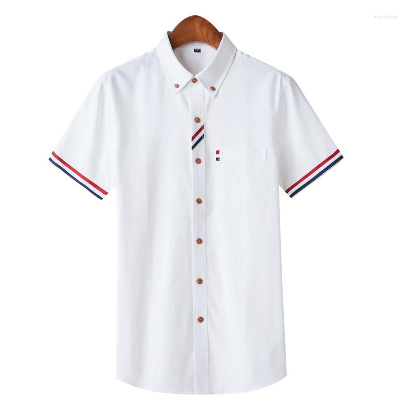 

Men's Casual Shirts Quality Summer Men Shirt Short Sleeved Solid Twill Formal Business White Camisa Masculina Social 4XL 5XL2022, Sky blue