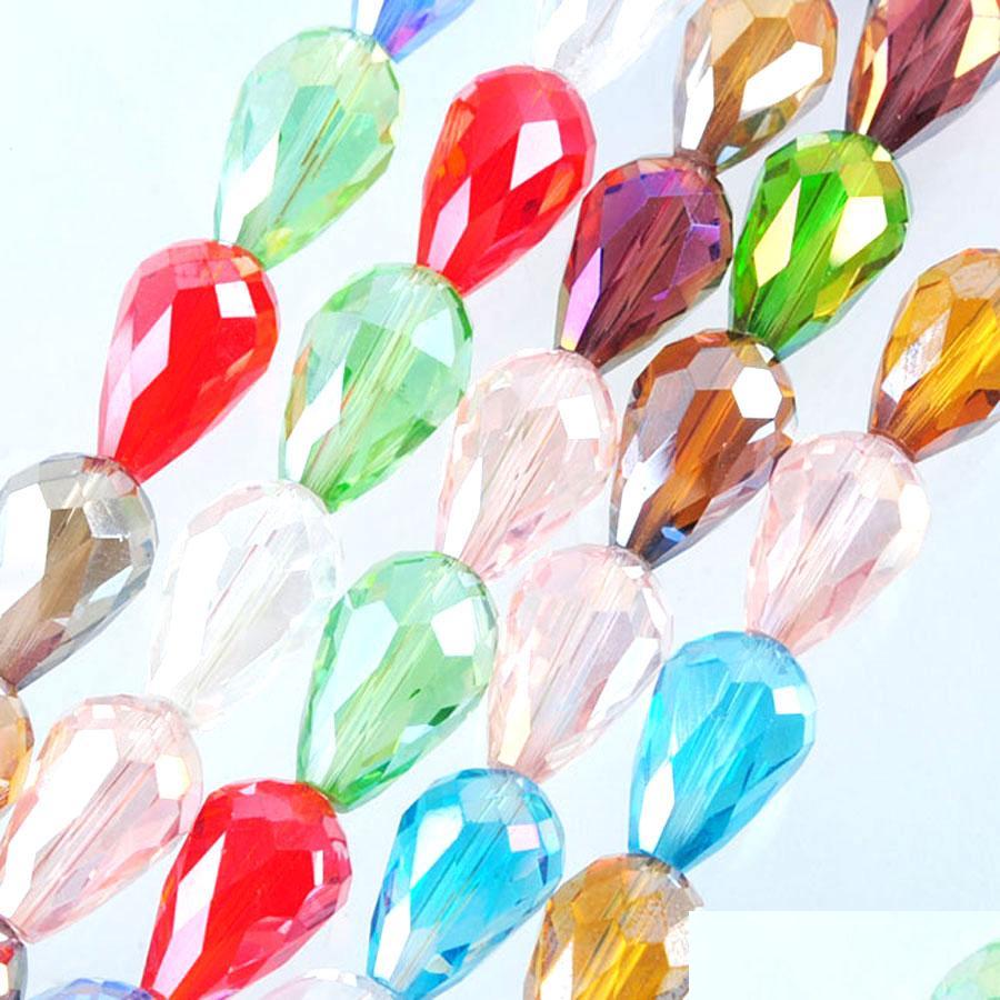 

Crystal Blue Pink Crystal Faceted Pear Spacer Loose Beads 10X14Mm For Diy Jewelry Accessories Ba300 Drop Delivery 2021 Lulubaby Dhdmc