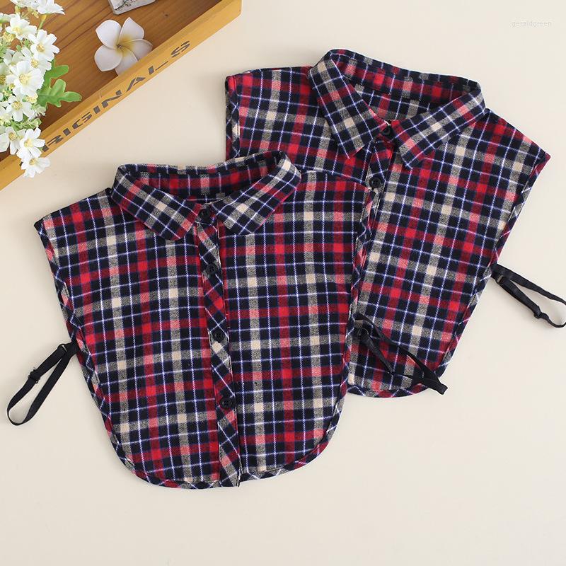 

Bow Ties Women Lapel Shirt Fake Collar For Plaid Detachable Adult Removable False Blouse Tops Girls Nep Kraagie