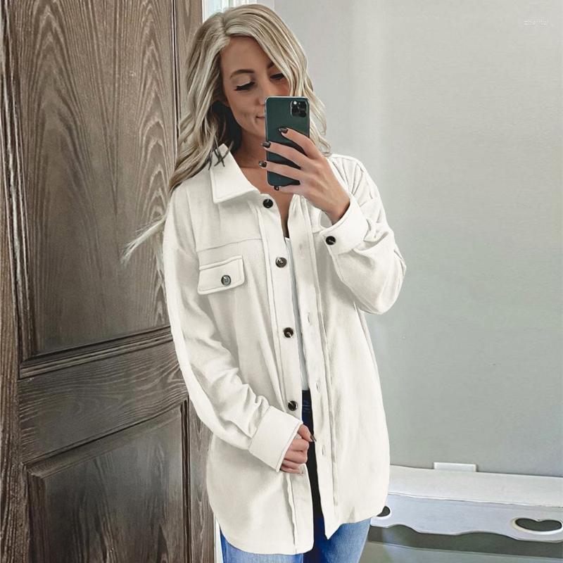 

Women's Jackets Women's Harajuku Women Shirt Autumn Long Sleeve Thin Coats Casual Vintage Pocket Female Button Up Overcoats 2022, Burgundy