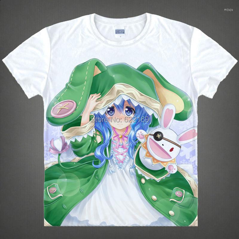 

Men' T Shirts Japanese DATE A LIVE Anime T-shirt Tohka Yatogami Yoshino Cotton Shirt Cosplay Christmas Costumes Clothing, Sky blue