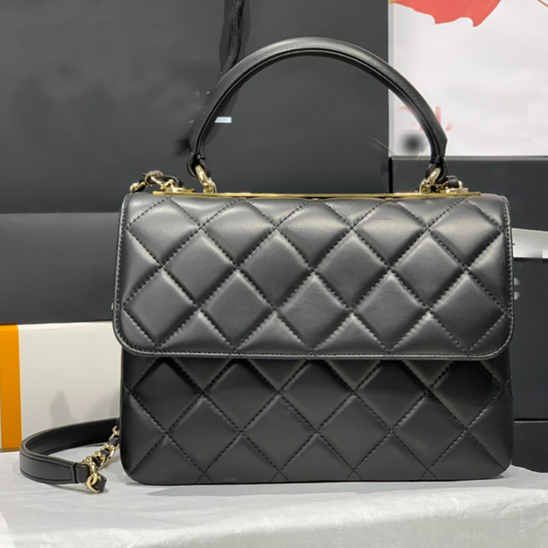 

9A Luxury Brand Designer Shoulder Bags Diamond Lattice Genuine Leather Gold Silver Hardware, Clear