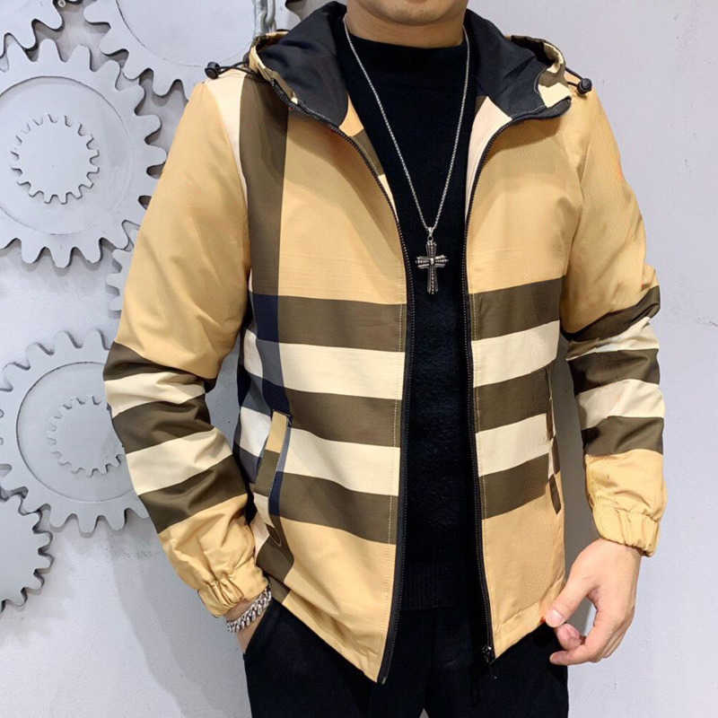 

Luxury mens jacket burb designer hoodie man hooded jackets nylon waterproof windbreaker casual loose zipper cardigan coat 88, Khaki