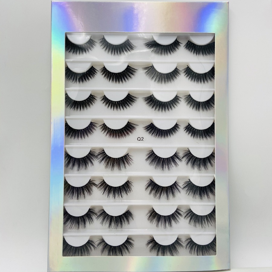 

Hand Made Reusable Multilayer Mink False Eyelashes Extensions Soft & Vivid Curly Thick 3D Fake Lashes Makeup for Eyes 8 Models Easy to Wear