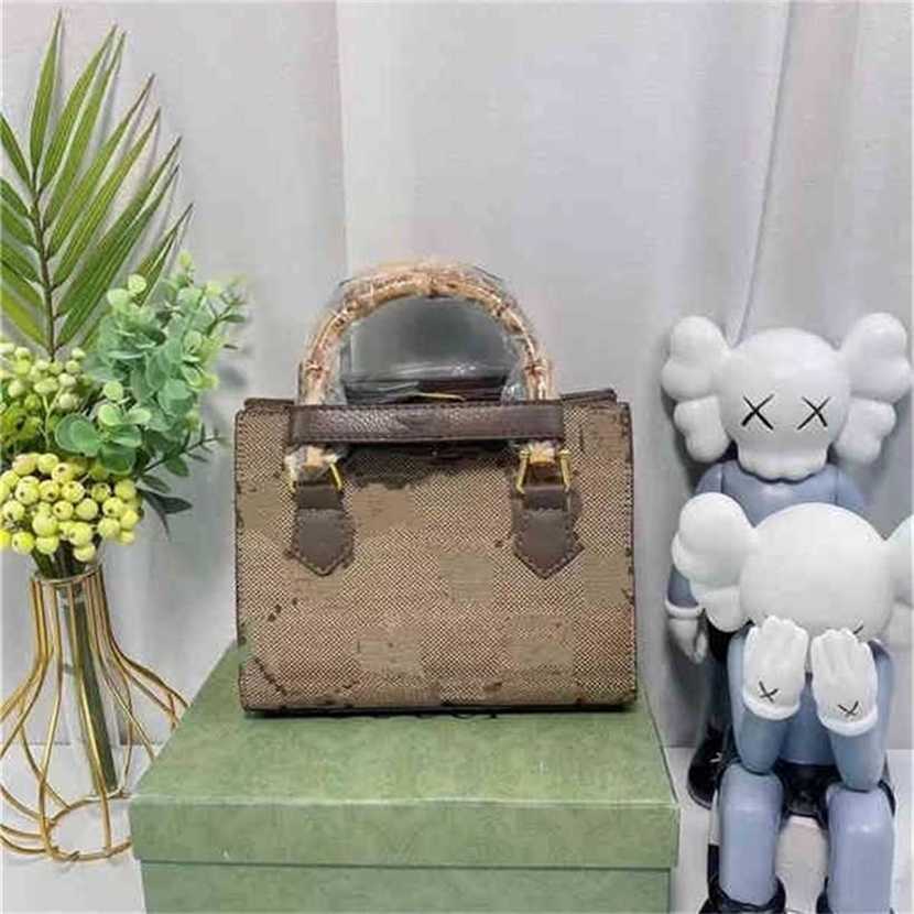 

60% OFF 2023 Designer bag Trend Bags trendy Small women bamboo women's portable Tote Single Messenger, Brown trumpet