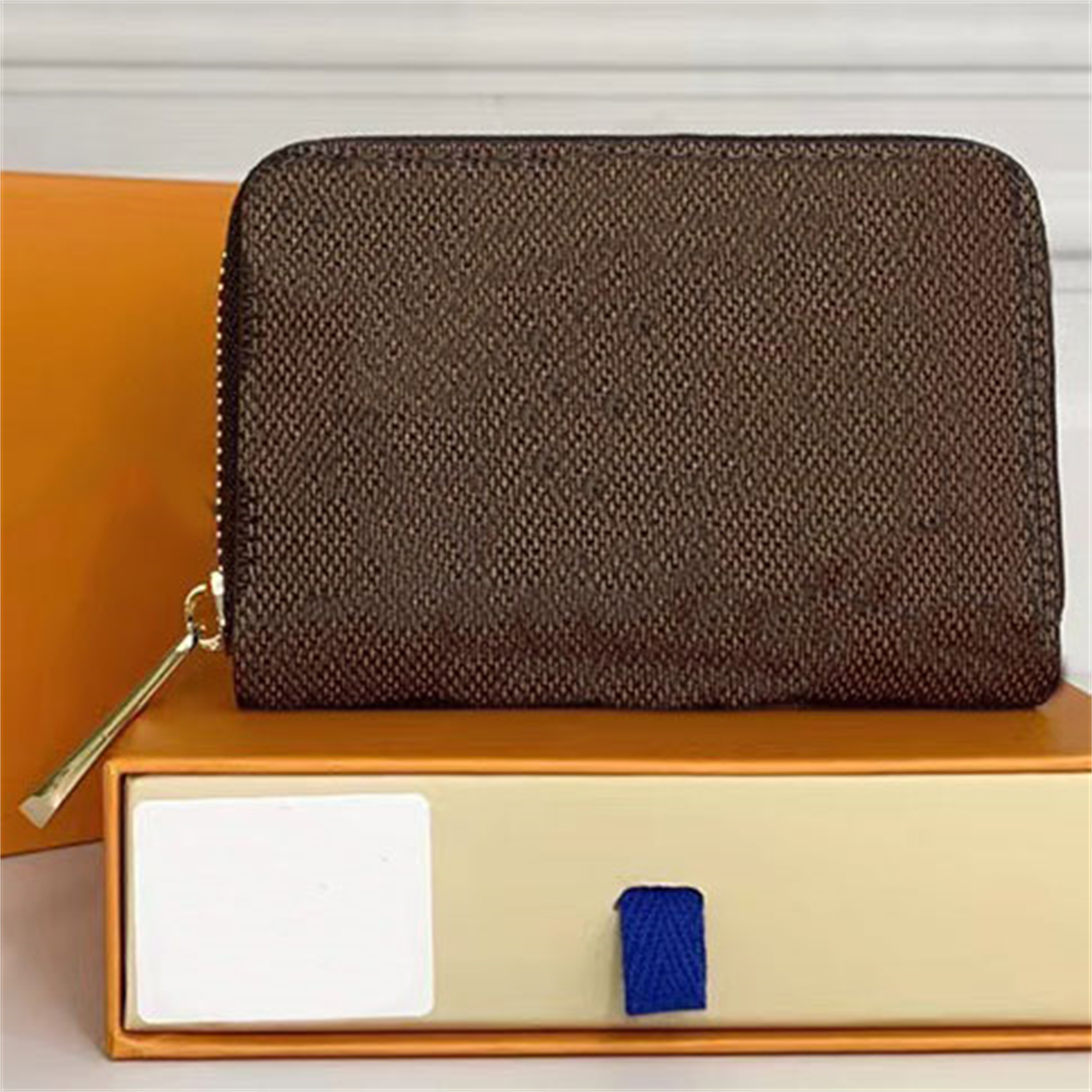 

Fashion Women mens Luxurys Designer Wallet Genuine Leather Wallet Single Zipper Wallets Lady Ladies Classical Purse Card Holder, 1letter