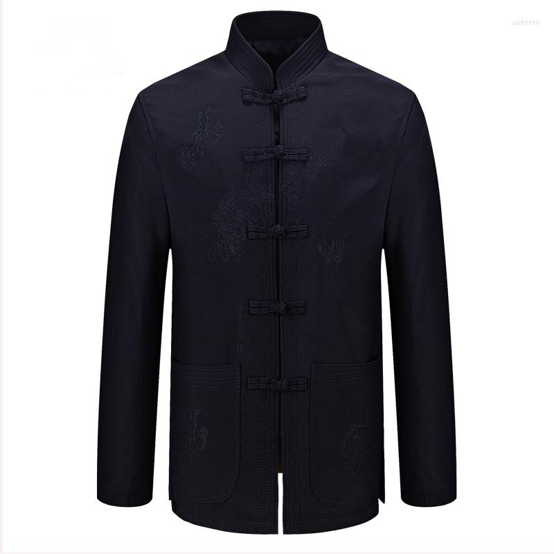 

Ethnic Clothing Traditional Chinese For Men Male Mandarin Collar Shirt Blouse Wushu Outfit Tops Linen TA339