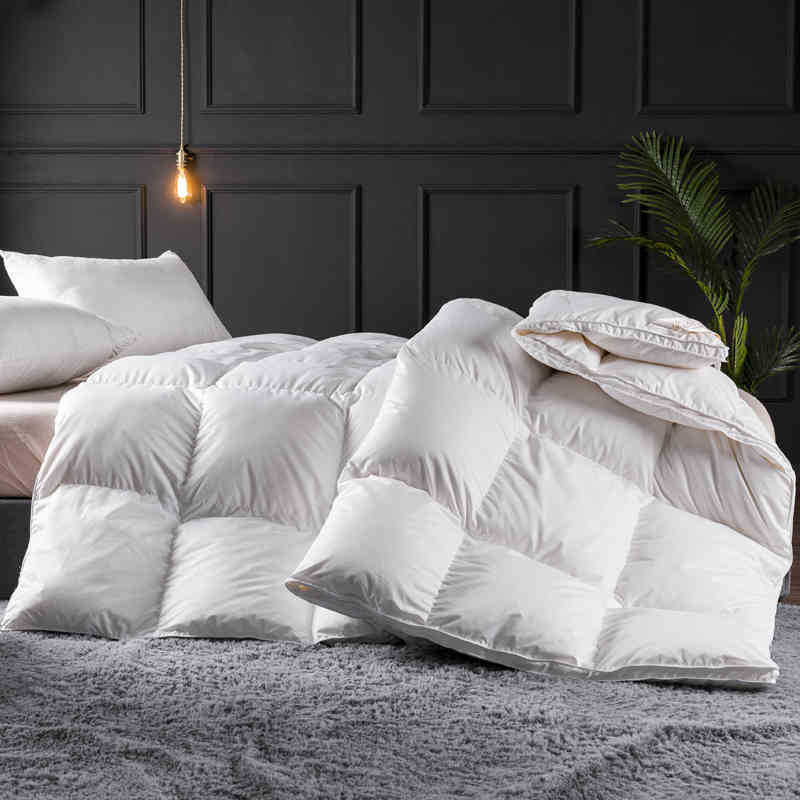 

Luxury Bedding Duvet Insert White Goose Down All Season Warmth Quilted Comforter Blanket  Full Queen size, Color 2