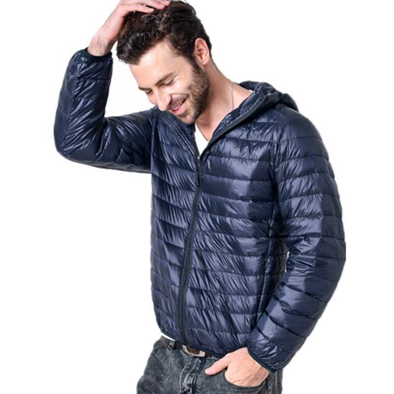

Men's Down Parkas New Brand winter 90% white duck down Jackets coat casual light and soft hooded over jacket men G220930, Wine