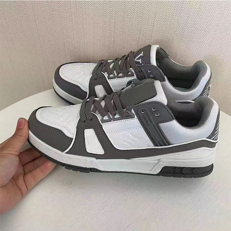 

2022 fashion printing lovers casual skate shoes designer sneakers mens women low cut platform classic black white grey trainers 39-44 up08, #4