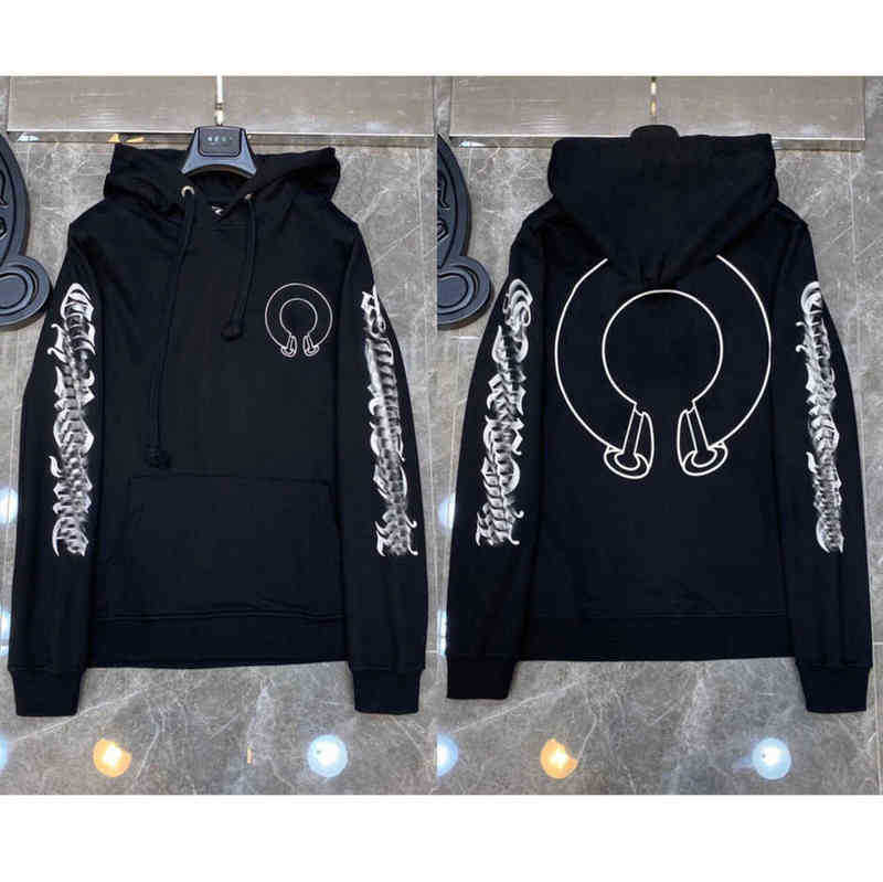 

Men' Hoodies Sweatshirts Mens Loose Brand Classic Ch Designer Hoodie Horseshoe Sanskrit Print Luxury Zipper Jacket Pullover Hooded Coat Fashion1 s1 s11, 15