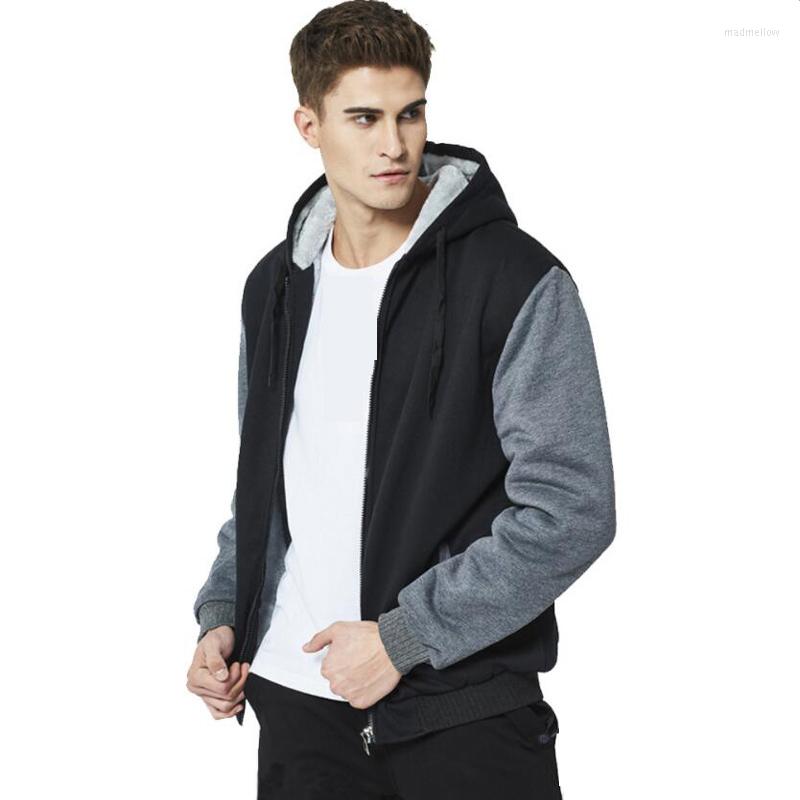 

Men's Hoodies Men Large Size Jacket 7XL 8XL 9XL 10XL Hoodie Autumn And Winter Long Sleeve Thickening Fleece Warm, Black